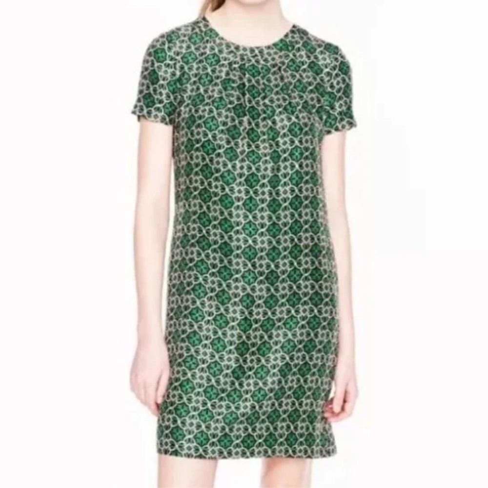 J Crew "Swoop" Silk A-Line Dress Size 6 - Picture 2 of 15